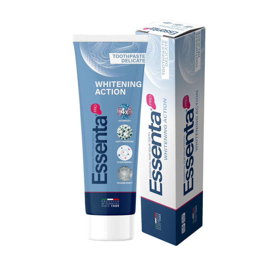Зубна паста Essenta Pro Whitening Action, 75 мл